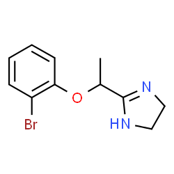 ChemSpider 2D Image | 2-[1-(2-Bromophenoxy)ethyl]-4,5-dihydro-1H-imidazole | C11H13BrN2O