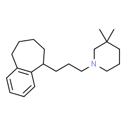 ChemSpider 2D Image | 3,3-Dimethyl-1-[3-(6,7,8,9-tetrahydro-5H-benzo[7]annulen-5-yl)propyl]piperidine | C21H33N