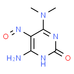 ChemSpider 2D Image | 6-Amino-4-(dimethylamino)-5-nitroso-2(1H)-pyrimidinone | C6H9N5O2