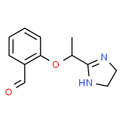 ChemSpider 2D Image | 2-[1-(4,5-Dihydro-1H-imidazol-2-yl)ethoxy]benzaldehyde | C12H14N2O2