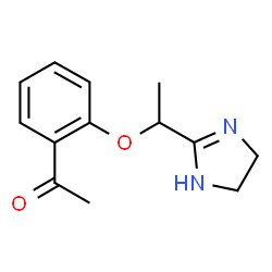 ChemSpider 2D Image | 1-{2-[1-(4,5-Dihydro-1H-imidazol-2-yl)ethoxy]phenyl}ethanone | C13H16N2O2