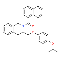 ChemSpider 2D Image | [3-({4-[(2-Methyl-2-propanyl)oxy]phenoxy}methyl)-3,4-dihydro-2(1H)-isoquinolinyl](1-naphthyl)methanone | C31H31NO3