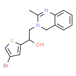 ChemSpider 2D Image | 1-(4-Bromo-2-thienyl)-2-(2-methyl-3(4H)-quinazolinyl)ethanol | C15H15BrN2OS