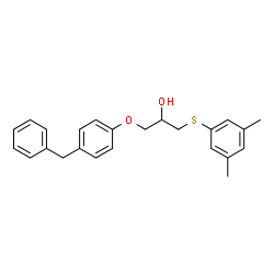ChemSpider 2D Image | 1-(4-Benzylphenoxy)-3-[(3,5-dimethylphenyl)sulfanyl]-2-propanol | C24H26O2S