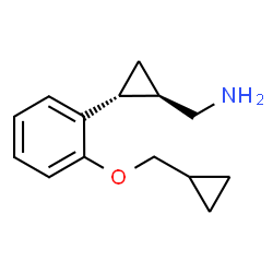 ChemSpider 2D Image | 1-{(1R,2R)-2-[2-(Cyclopropylmethoxy)phenyl]cyclopropyl}methanamine | C14H19NO