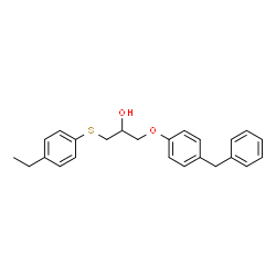 ChemSpider 2D Image | 1-(4-Benzylphenoxy)-3-[(4-ethylphenyl)sulfanyl]-2-propanol | C24H26O2S