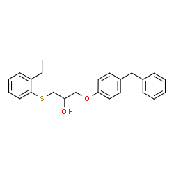 ChemSpider 2D Image | 1-(4-Benzylphenoxy)-3-[(2-ethylphenyl)sulfanyl]-2-propanol | C24H26O2S