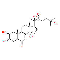 ChemSpider 2D Image | (2beta,3alpha,5beta,22R)-2,3,14,20,22,25-Hexahydroxycholest-7-en-6-one | C27H44O7