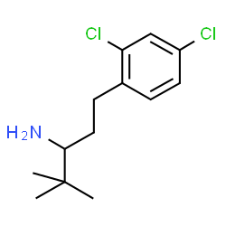 ChemSpider 2D Image | 1-(2,4-Dichlorophenyl)-4,4-dimethyl-3-pentanamine | C13H19Cl2N