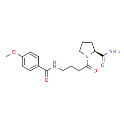 ChemSpider 2D Image | 1-{4-[(4-Methoxybenzoyl)amino]butanoyl}-L-prolinamide | C17H23N3O4