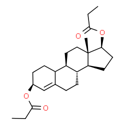 ChemSpider 2D Image | (3beta,10xi,17beta)-Estr-4-ene-3,17-diyl dipropanoate | C24H36O4