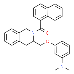 ChemSpider 2D Image | [3-{[3-(Dimethylamino)phenoxy]methyl}-3,4-dihydro-2(1H)-isoquinolinyl](1-naphthyl)methanone | C29H28N2O2