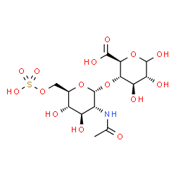 ChemSpider 2D Image | alpha-D-GlcNAc6S-(1->4)-D-GlcA | C14H23NO15S