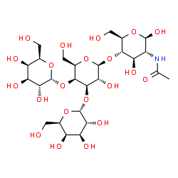 ChemSpider 2D Image | alpha-D-Galp-(1->3)-[alpha-D-Galp-(1->4)]-beta-D-Galp-(1->4)-beta-D-GlcpNAc | C26H45NO21