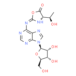 ChemSpider 2D Image | cyclic N(6)-threonylcarbamoyladenosine | C15H18N6O7