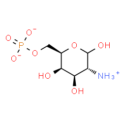 ChemSpider 2D Image | 2-Ammonio-2-deoxy-6-O-phosphonato-D-galactopyranose | C6H13NO8P