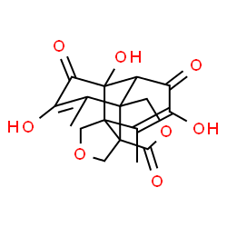 ChemSpider 2D Image | 11,14,16-Trihydroxy-10,17-dimethyl-3,7-dioxapentacyclo[11.4.0.0~1,5~.0~5,9~.0~9,14~]heptadeca-10,16-diene-4,12,15-trione | C17H16O8