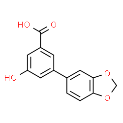 ChemSpider 2D Image | 3-(1,3-Benzodioxol-5-yl)-5-hydroxybenzoic acid | C14H10O5