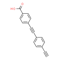 ChemSpider 2D Image | 4-[(4-Ethynylphenyl)ethynyl]benzoic acid | C17H10O2