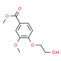 ChemSpider 2D Image | Methyl 4-(2-hydroxyethoxy)-3-methoxybenzoate | C11H14O5