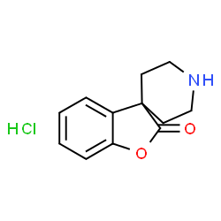 ChemSpider 2D Image | Spiro[1-benzofuran-3,4'-piperidin]-2-one hydrochloride (1:1) | C12H14ClNO2