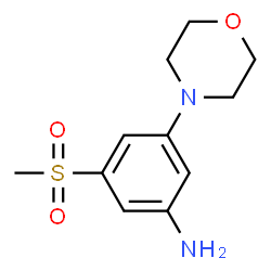 ChemSpider 2D Image | 3-(Methylsulfonyl)-5-morpholinoaniline | C11H16N2O3S