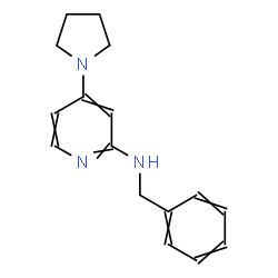 ChemSpider 2D Image | N-Benzyl-4-(1-pyrrolidinyl)-2-pyridinamine | C16H19N3