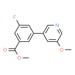 ChemSpider 2D Image | Methyl 3-fluoro-5-(5-methoxy-3-pyridinyl)benzoate | C14H12FNO3