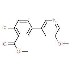 ChemSpider 2D Image | Methyl 2-fluoro-5-(5-methoxy-3-pyridinyl)benzoate | C14H12FNO3