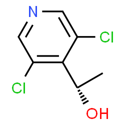 ChemSpider 2D Image | (1S)-1-(3,5-Dichloro-4-pyridinyl)ethanol | C7H7Cl2NO