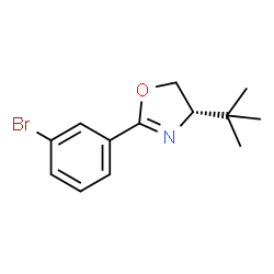 ChemSpider 2D Image | (S)-2-(3-Bromophenyl)-4-(tert-butyl)-4,5-dihydrooxazole | C13H16BrNO
