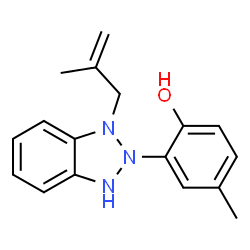 ChemSpider 2D Image | 4-Methyl-2-[1-(2-methyl-2-propen-1-yl)-1,3-dihydro-2H-benzotriazol-2-yl]phenol | C17H19N3O