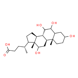 ChemSpider 2D Image | (7beta,17xi)-3,6,7,12-Tetrahydroxycholan-24-oic acid | C24H40O6