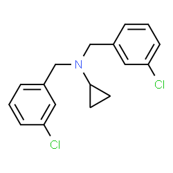 ChemSpider 2D Image | N,N-Bis(3-chlorobenzyl)cyclopropanamine | C17H17Cl2N