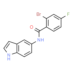 ChemSpider 2D Image | 2-Bromo-4-fluoro-N-(1H-indol-5-yl)benzamide | C15H10BrFN2O