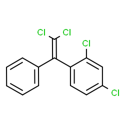 ChemSpider 2D Image | 2,4-Dichloro-1-(2,2-dichloro-1-phenylvinyl)benzene | C14H8Cl4