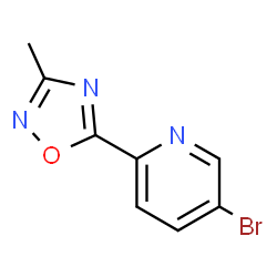 ChemSpider 2D Image | 5-Bromo-2-(3-methyl-1,2,4-oxadiazol-5-yl)pyridine | C8H6BrN3O