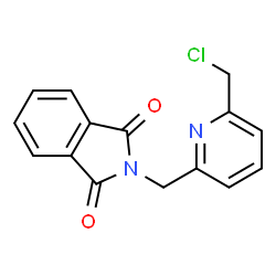 ChemSpider 2D Image | 2-((6-(Chloromethyl)pyridin-2-yl)methyl)isoindoline-1,3-dione | C15H11ClN2O2