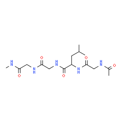 ChemSpider 2D Image | N-Acetylglycylleucylglycyl-N-methylglycinamide | C15H27N5O5