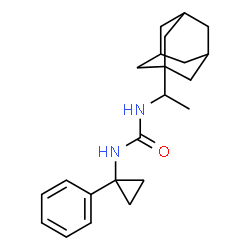 ChemSpider 2D Image | 1-[1-(Adamantan-1-yl)ethyl]-3-(1-phenylcyclopropyl)urea | C22H30N2O