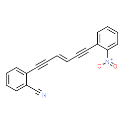 ChemSpider 2D Image | 2-[(3E)-6-(2-Nitrophenyl)-3-hexene-1,5-diyn-1-yl]benzonitrile | C19H10N2O2