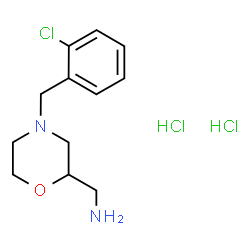 ChemSpider 2D Image | 1-[4-(2-Chlorobenzyl)-2-morpholinyl]methanamine dihydrochloride | C12H19Cl3N2O