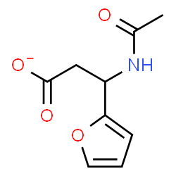 ChemSpider 2D Image | 3-Acetamido-3-(2-furyl)propanoate | C9H10NO4