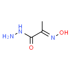 ChemSpider 2D Image | (2E)-2-(Hydroxyimino)propanehydrazide | C3H7N3O2