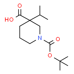 ChemSpider 2D Image | 1-BOC-3-ISOPROPYLPIPERIDINE-3-CARBOXYLIC ACID | C14H25NO4