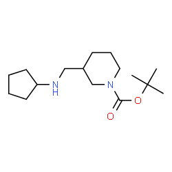 ChemSpider 2D Image | 1-BOC-3-CYCLOPENTYLAMINOMETHYL-PIPERIDINE | C16H30N2O2