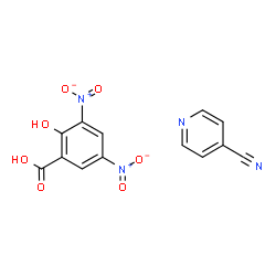 ChemSpider 2D Image | 2-Hydroxy-3,5-dinitrobenzoic acid - isonicotinonitrile (1:1) | C13H8N4O7