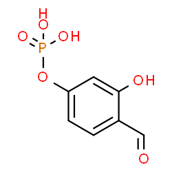 ChemSpider 2D Image | 4-Formyl-3-hydroxyphenyl dihydrogen phosphate | C7H7O6P