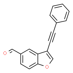 ChemSpider 2D Image | 3-(Phenylethynyl)-1-benzofuran-5-carbaldehyde | C17H10O2