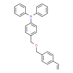 ChemSpider 2D Image | N,N-Diphenyl-4-{[(4-vinylbenzyl)oxy]methyl}aniline | C28H25NO